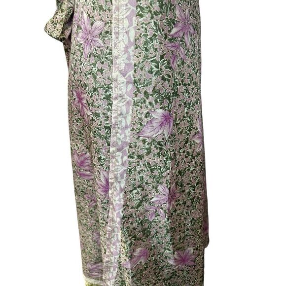 Vintage Jack Pot New York 100% Silk Wrap Skirt Long Reversible, Floral Print - Picture 4 of 12